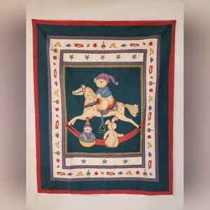 Vintage Baby Quilt (44" x 36") Fabric Panel, Marcia's Pony 1996